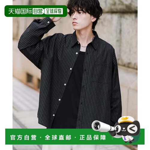 日本直邮Rocky Monroe 男士休闲衬衫 长袖 格子 条纹 纯色 TC府绸