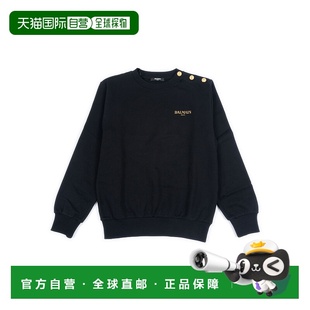 AW2025 1h可退 BX4R10Z3183930OR 女童卫衣 黑色 香港直邮BALMAIN