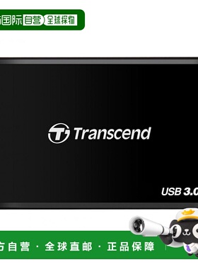 【日本直邮】Transcend创见读卡器2.01.1兼容1.0卡黑色TS-RDF2