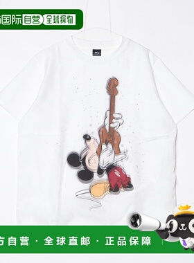 1h可退 日本直邮maxsix 男女同款 GUITTAR MICKEY 3D TEE 迪士尼T