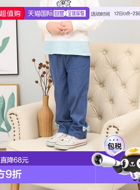 日本直邮日潮 KP 裙边蝴蝶结牛仔风裤（80～140）2144122裤子