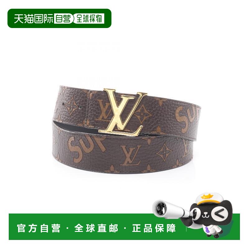 日本直邮中古LV路易威登男B级9新belt腰带帆布其他棕色皮带