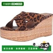 Camuto Leopard Greathel 自营Vince Sandals Brown Print Wedge