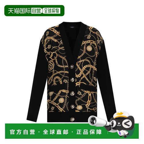 香港直邮BALMAIN 女士针织衫 FF1KO004KI62EAD AW2025 黑色 Overs