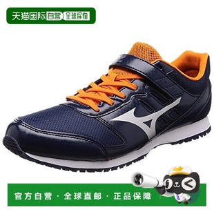 工作鞋 深蓝 日本直邮 24.0 Mizuno美津浓 橙色 银