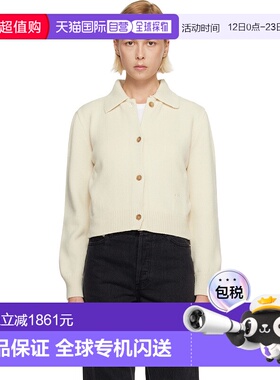 1h可退 香港直邮A.P.C. 女士 白色 Polo Shirt Collar 开衫 WVBDN