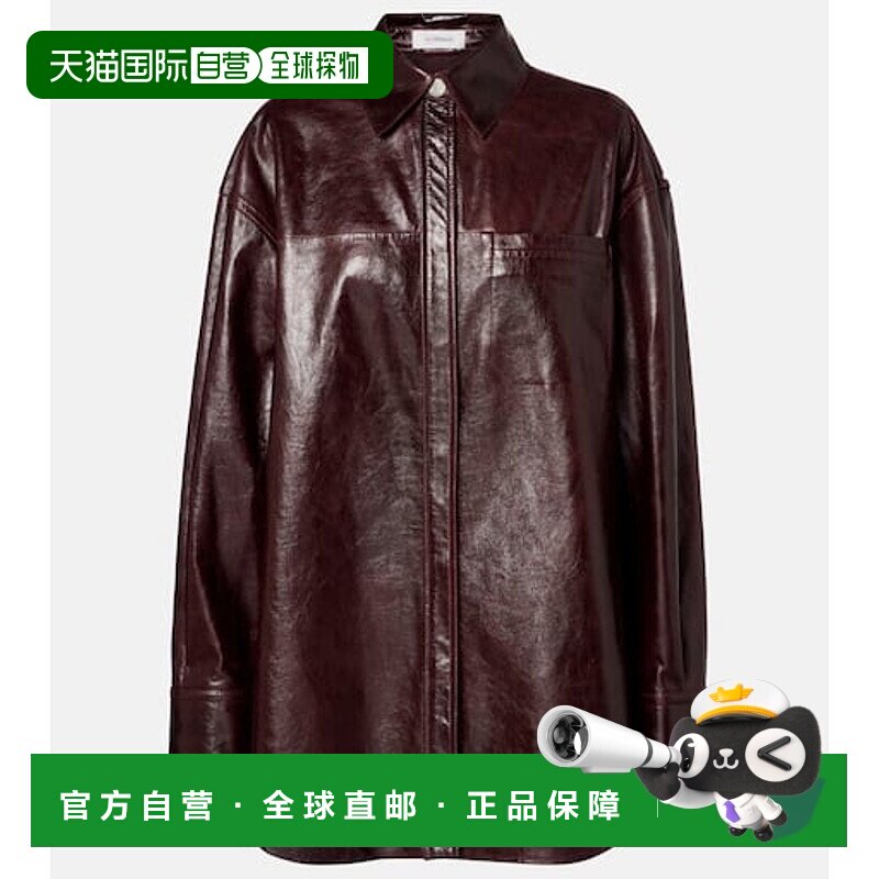 1h可退 香港直邮Sportmax 斯宝麦斯 女士 Borel 皮革衬衫式夹克