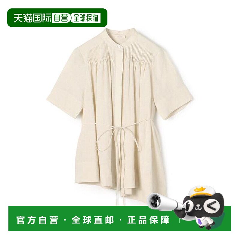 1h可退 日本直邮DES PRES 闪亮不对称下摆衬衫亚麻外套精致