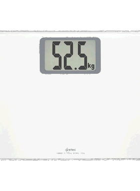 【日本直邮】Dretec多利科 体重计 数字 大屏幕 薄型 白色 BS-163