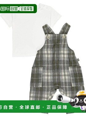 1h可退 香港直邮潮奢 il gufo 婴儿 T-shirt and overalls 棉质套