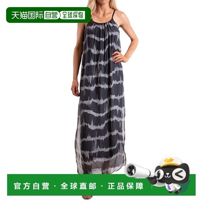 自营gigi modaVenus Tie Dye Silk Midi Dress In Charcoal - cha