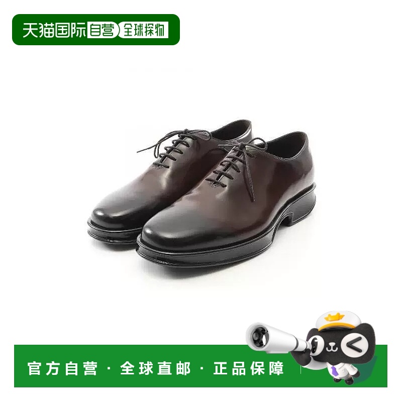 日本直邮中古Prada普拉达男S级99新loafers乐福鞋牛皮鞋棕色高级B