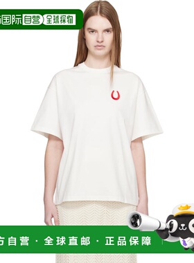 香港直邮Jil Sander 吉尔 桑达 女士 白色 Cotton Crew-Neck T 恤