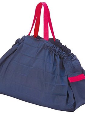 MARNA大容量单肩背包抽绳式深蓝色轻便易收纳 S419B