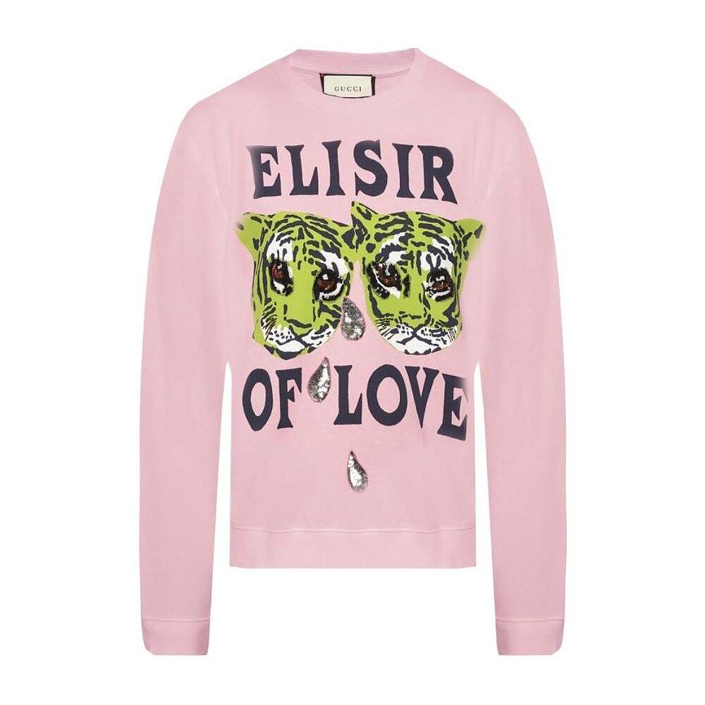 Gucci 老虎印花长袖卫衣 469250JBI5