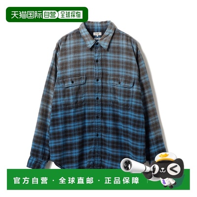 1h可退 日本直邮BEAMS 男装 宽松复古工装衬衫 宽幅斜纹格子设计