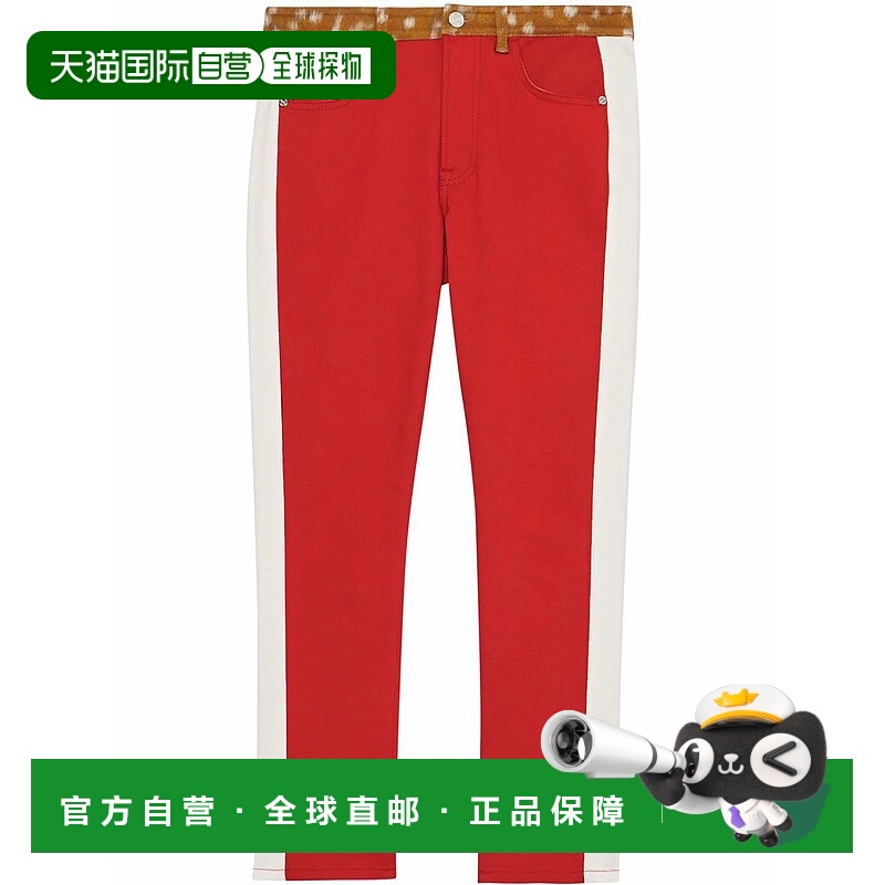 1h可退 香港直邮BURBERRY 女士牛仔裤 4559960 SS2019 红色