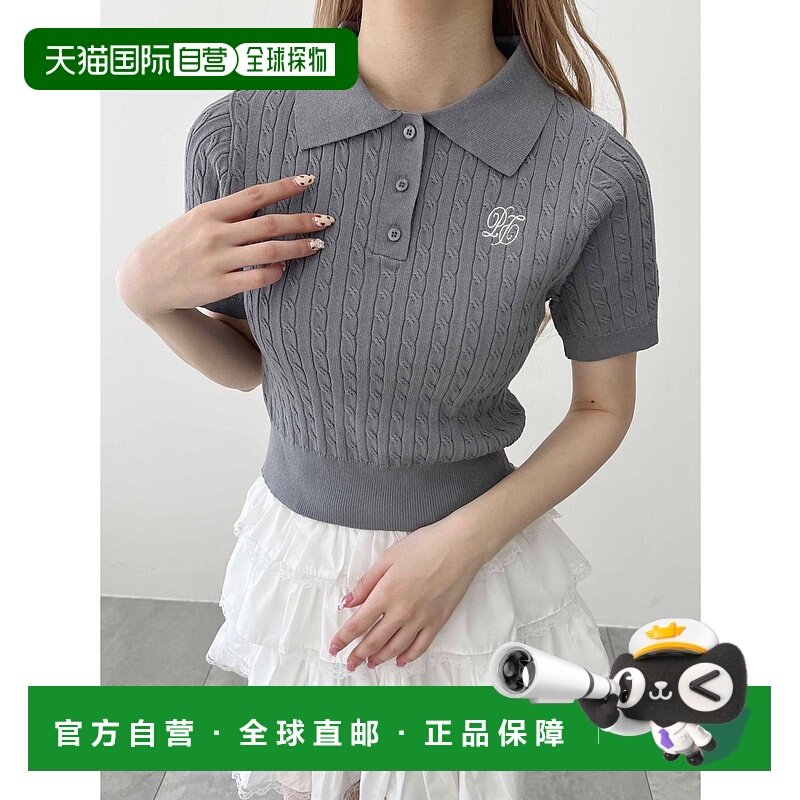 1h可退 日本直邮PHILLY女士刺绣圆领夏季短袖针织衫 PWC25SS107