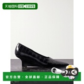 1h可退 261WAS0276LE 鳄鱼纹皮质坡跟浅口鞋 toteme 女士