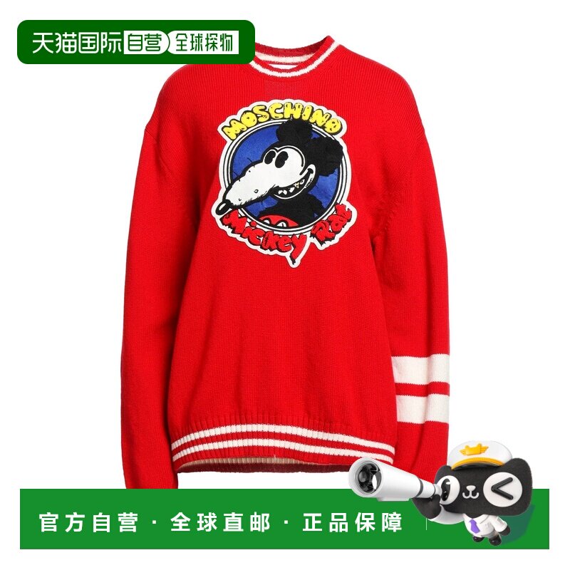 香港直邮Moschino 莫斯奇诺 女士 毛线衫 red红色 舒适时尚毛衣