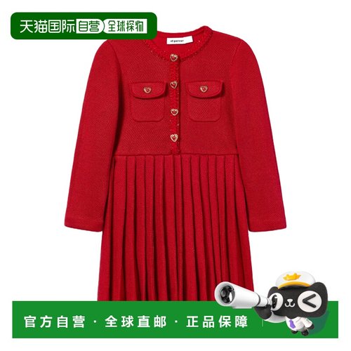 1h可退 香港直邮SELF-PORTRAIT 女童连衣裙 RS25715SR SS2025 红