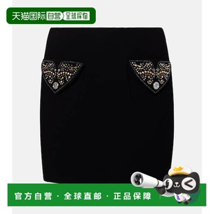 crêpe 女士 初剪羊毛迷你半身裙 范思哲 香港直邮versace