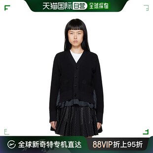 女士 黑色拼接开衫 Sacai 香港直邮潮奢