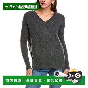 自营philosophy Oversized V-Neck Sweater - grey 美国奥莱直发