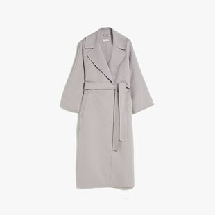 MaxMara麦丝玛拉 棕色系带双层羊毛大衣 VENICE女款