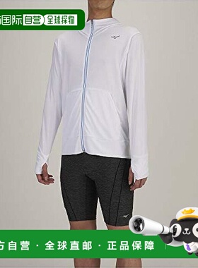 【日本直邮】美津浓MIZUNO水陆两用 男士连帽衫泳衣N2JC0110 白色