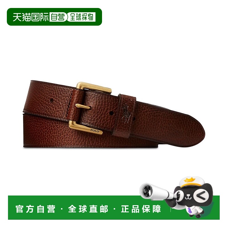 1h可退 【美国直邮】Polo Ralph Lauren男士标志性小马皮带腰带