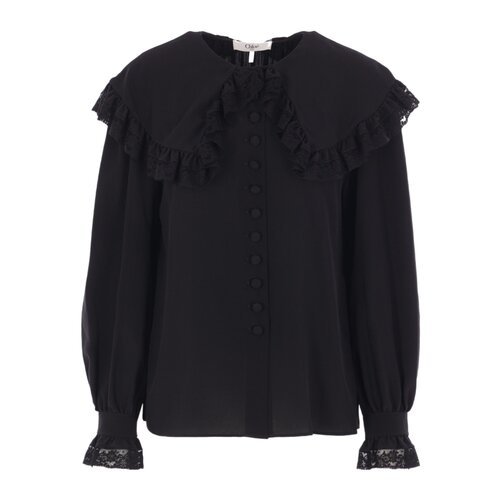 1h可退 CHLOÉ 女士T恤 CH25WHT07005001 AW2025 黑色 Chloe Shirt