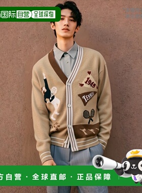 韩国直邮diadora 男士开衫D2323LKT41BGL羊毛