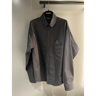 SS2025 BALENCIAGA 839219TRM281000 衬衫 灰色 男士