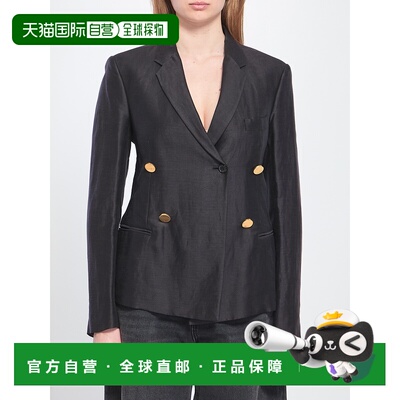 1h可退 香港直邮Celine 思琳 女士 双排扣夹克 97636 black黑色