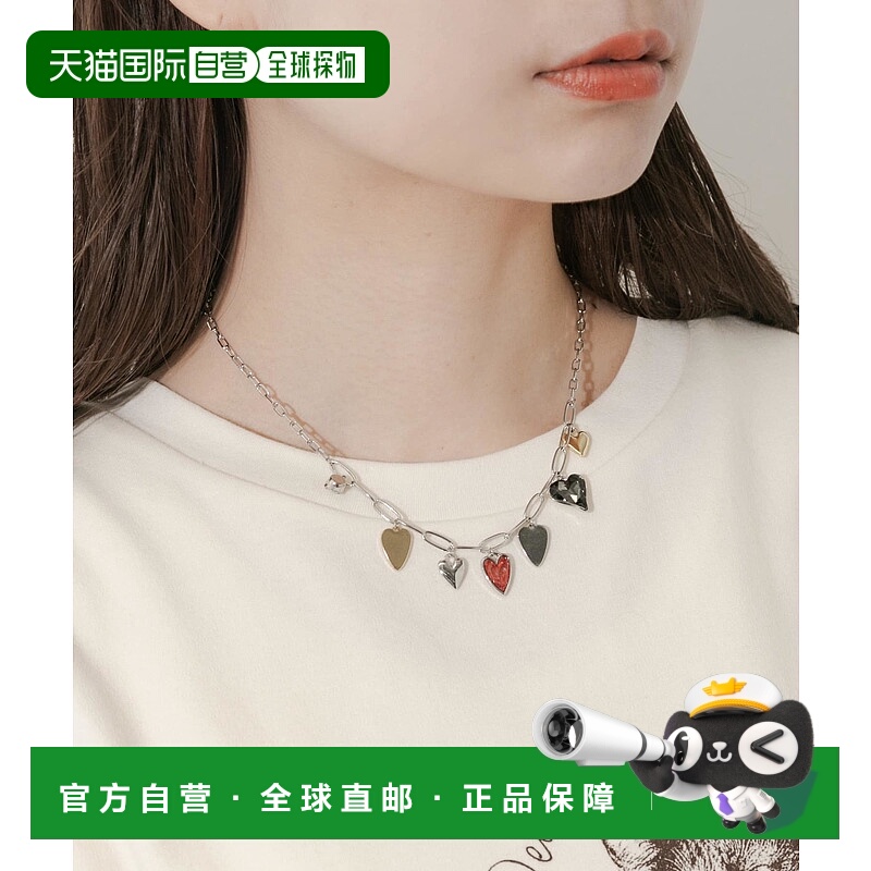 1h可退 日本直邮SMELLY 女士多彩心形吊坠项链 SMA62PF006