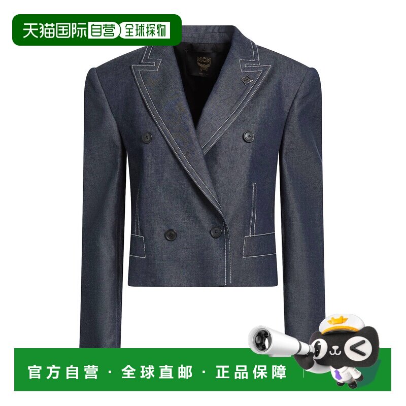 香港直邮MCM 女士 牛仔布夹克 BLUE 蓝色时尚舒适外套