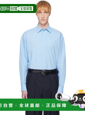 1h可退 香港直邮潮奢 The Row 男士 蓝色 Miller 衬衫 970W2567