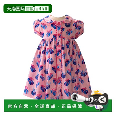 自营 Rachel Riley礼品纽扣前襟连衣裙和Bloomer套装-粉红色 美国