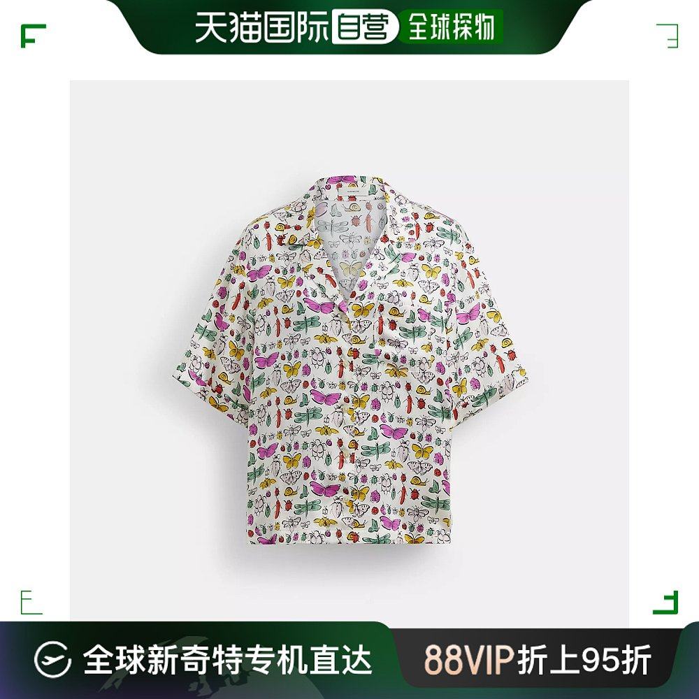 美国直邮coach 虫子印花真丝上衣 多色