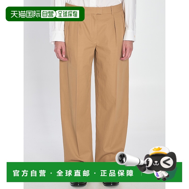 1h可退 香港直邮THE ROW 女士休闲裤 8884W3670BEI SS2025 浅棕色