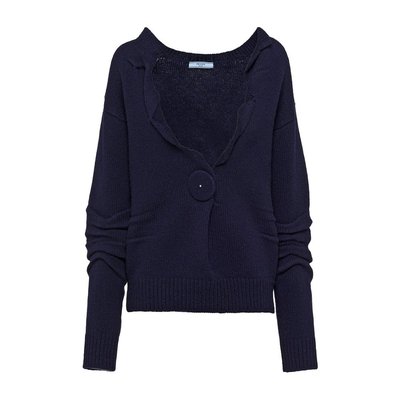 PRADA 女士针织毛衣 P24Z1F129OS231F0008 SS2024 蓝色