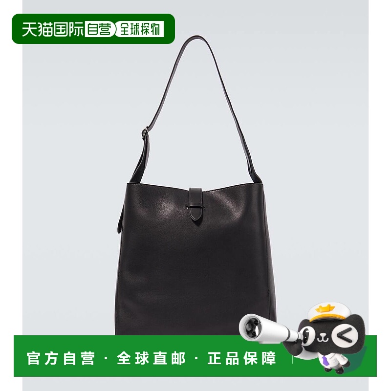 1h可退 香港直邮The Row 男士 Blake 皮革手提包 black黑色 舒适