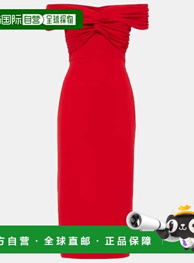 香港直邮Self-Portrait 女士 cr&ecirc;pe 露肩中长连衣裙女装