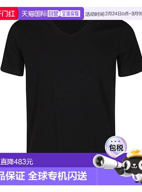 1h可退 香港直邮潮奢 Tom Ford 汤姆 福特 男士 黑色棉质T恤 T4M0