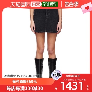 艾克妮 女士 Acne 黑色纽扣牛仔短裙 AF025 Studios 香港直邮潮奢