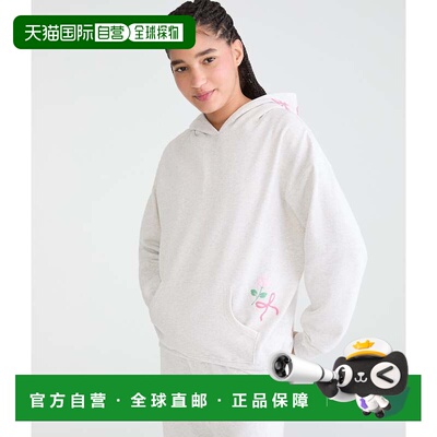 自营Aeropostale Cloud Soft Rose Bow Pullover Hoodie - lighte
