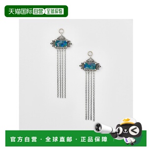 日本直邮日潮 agete 阿卡朵欧泊碎片黄铁矿耳环吊坠