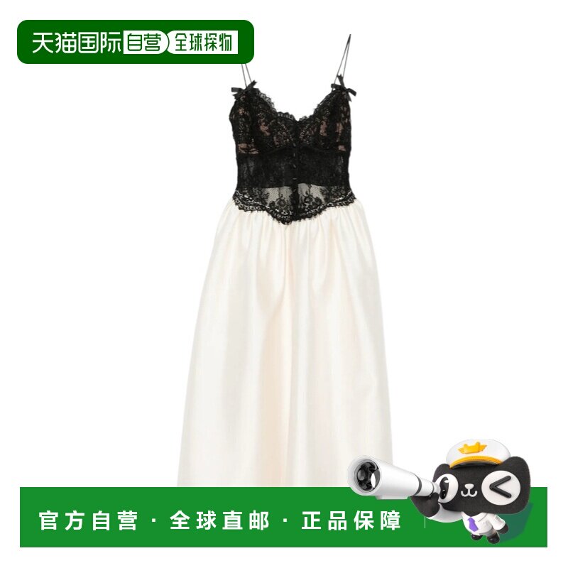 Self-Portrait 撞色蕾丝中长连衣裙 AW26023M吊带【付后1h可退】
