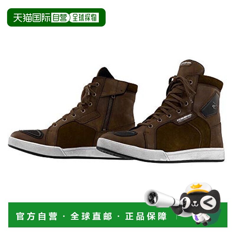 【日本直邮】Komine摩托用防水微纤维骑行帆布鞋 27 棕 05-091 BK图片